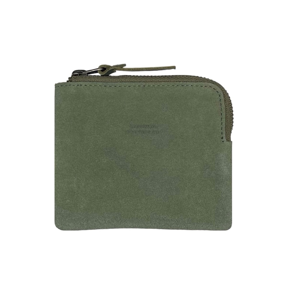Saturdays Nyc Men's Cash Half Zip Suede Wallet
